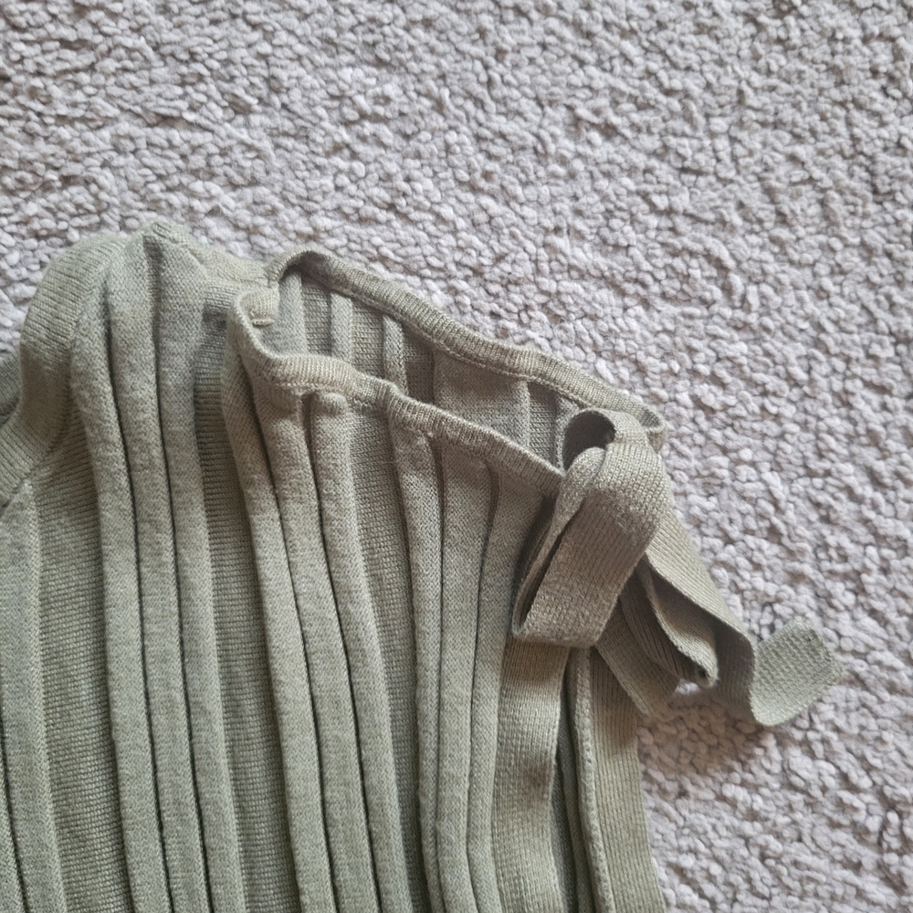 Christopher & Banks Olive Ribbed Blouse - Picture 2 of 4